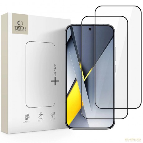 Szkło Tech-Protect Glass Fit+ 2-pack na Xiaomi Poco F8 Pro - czarne