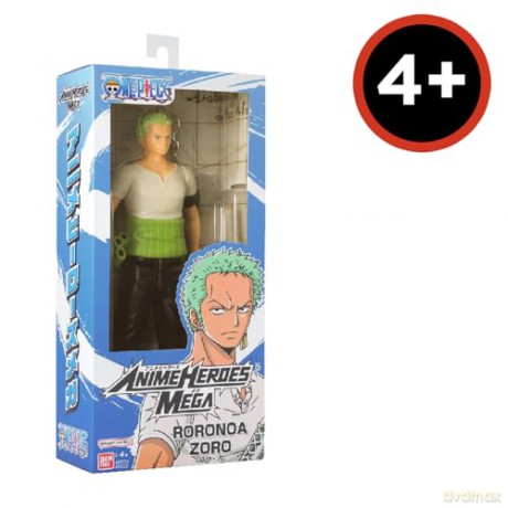 Bandai Anime Heroes Mega World Collectable One Piece Roronoa Zoro Action Figure 38332