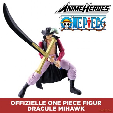 Bandai Anime Heroes One Piece Dracule Mihawk Action Figure 37053