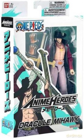 Bandai Anime Heroes One Piece Dracule Mihawk Action Figure 37053