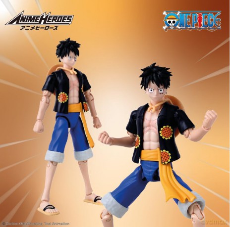 Bandai Anime Heroes One Piece Monkey D Luffy Dressrosa Version Action Figure 37007