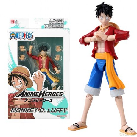 Bandai Anime Heroes One Piece Monkey D Luffy Renewal Version Action Figure 37008
