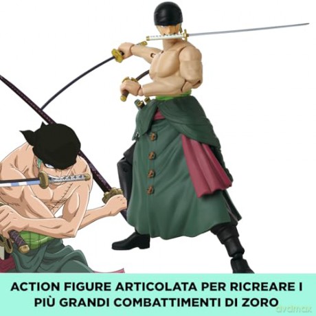 Bandai Anime Heroes One Piece Roronoa Zoro Three Sword Style Action Figure 37052