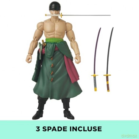 Bandai Anime Heroes One Piece Roronoa Zoro Three Sword Style Action Figure 37052