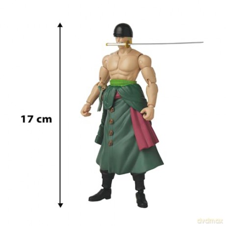 Bandai Anime Heroes One Piece Roronoa Zoro Three Sword Style Action Figure 37052