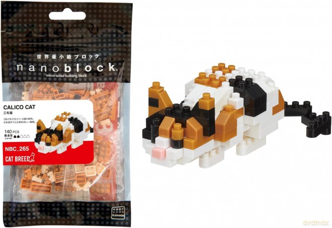 Bandai Nanoblock Animal Calicot Cat Building Block Figure NBC265