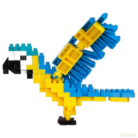 Bandai Nanoblock Animal Perroquet bleu et jaune Building Block Figure NBC343