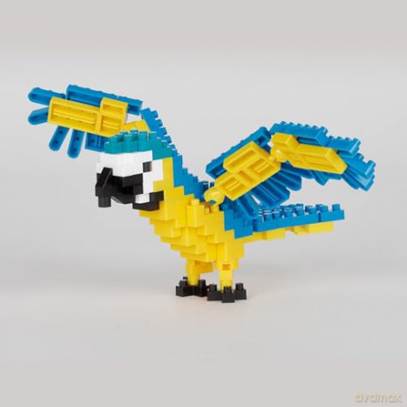 Bandai Nanoblock Animal Perroquet bleu et jaune Building Block Figure NBC343
