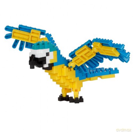 Bandai Nanoblock Animal Perroquet bleu et jaune Building Block Figure NBC343