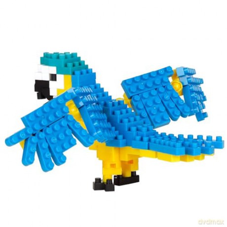 Bandai Nanoblock Animal Perroquet bleu et jaune Building Block Figure NBC343