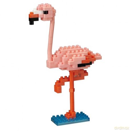 Bandai Nanoblock Animal Pink Flamingo Building Block Figure NBC204