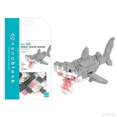 Bandai Nanoblock Animal White Shark Building Block Figure NBC332