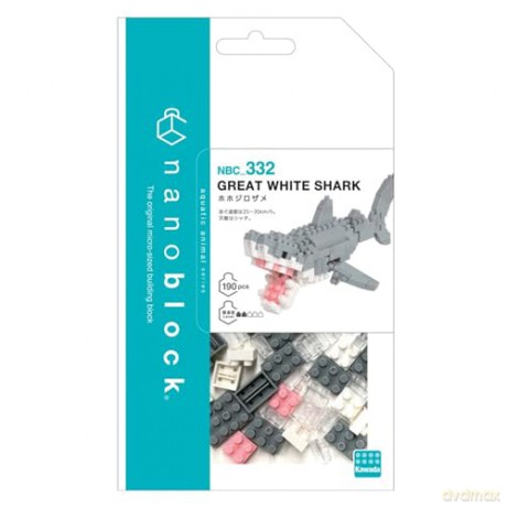Bandai Nanoblock Animal White Shark Building Block Figure NBC332