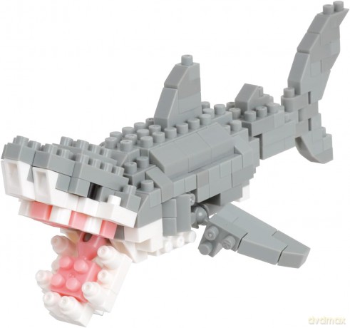 Bandai Nanoblock Animal White Shark Building Block Figure NBC332
