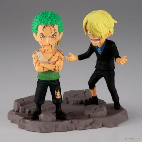 Banpresto World Collectable Figure Log Stories One Piece Roronoa Zoro Sanji Figures 8cm 29523