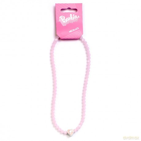Carat Shop Barbie Pink Bead Necklace with Heart Shaped Bead Charm BMN00006