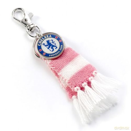 Carat Shop Chelsea FC Pink Stripe Scarf and Logo Backpack Hanger CFCBH003