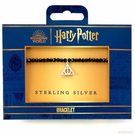 Carat Shop Harry Potter Semi Precious Stone Bracelet with Sterling Silver Deathly Hallows Charm HPCR0529