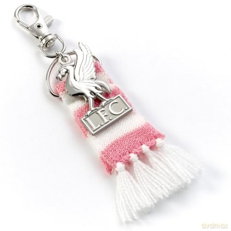 Carat Shop Liverpool FC Pink Stripe Scarf Liverbird Backpack Hanger LFCBH003