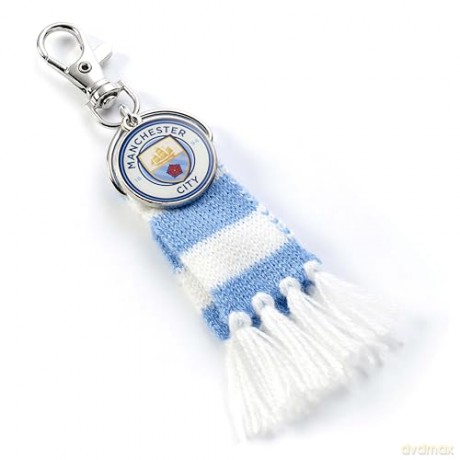 Carat Shop Manchester City FC Blue Scarf and Logo Charm Backpack Hanger MCBH0002