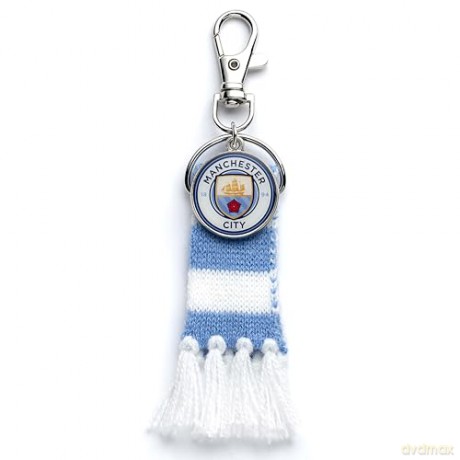 Carat Shop Manchester City FC Blue Scarf and Logo Charm Backpack Hanger MCBH0002