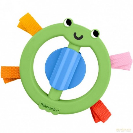 FisherPrice Baby Toys 06 Months Rattles Teething Toys Fisher Price Ribbit n Ribbons Fro JKW55