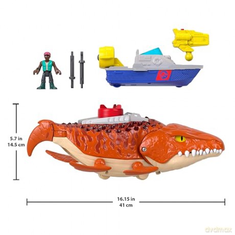 FisherPrice Imaginext Jurassic World Rebirth Aquachomp Chase Mosasaurus JFR23