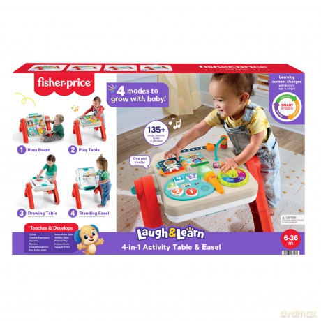 FisherPrice Laugh and Learn 4in1 Activity Table Easel Playset JLM96