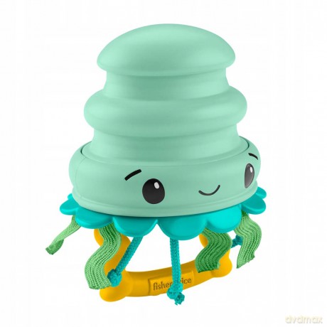 FisherPrice Squishseas Silicone Jellyfish Rattle JHB57