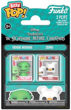 Funko Bitty Pop 2pack The Nightmare Before Christmas Oogie Zero Vinyl Figures