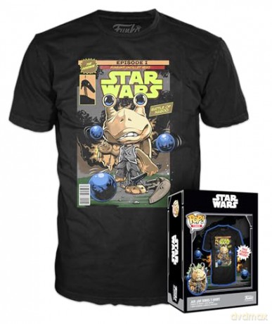 Funko Koszulka w pudełku Disney Star Wars The Phantom Menace Anniversary Jar Jar Bink T-Shirt M