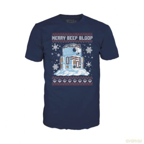 Funko Koszulka w pudełku Disney Star Wars Holiday R2D2 Snowman S