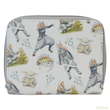 Funko Disney Lucas Star Wars Ahsoka Grogu All Over Print Zip Around Wallet