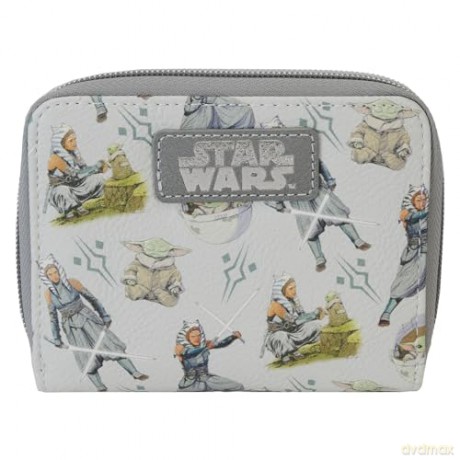 Funko Disney Lucas Star Wars Ahsoka Grogu All Over Print Zip Around Wallet