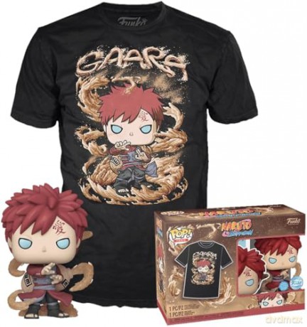 Funko Funko Pop Tee Adult Naruto Gaara Glows in the Dark Vinyl Figure and T-Shirt L