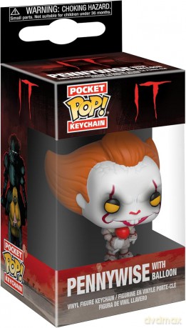 Funko Pocket Pop It Pennywise With Balloon Vinyl Figure Keychain