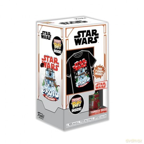 Funko Pocket Pop Tee Child Disney Star Wars Holiday R2D2 Metallic Vinyl Figure T-Shirt XL