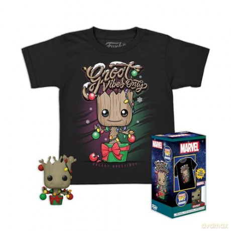 Funko Pocket Pop Tee Child Guardians of the Galaxy Holiday Groot Vinyl Figure T-Shirt S