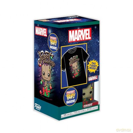 Funko Pocket Pop Tee Child Guardians of the Galaxy Holiday Groot Vinyl Figure T-Shirt S