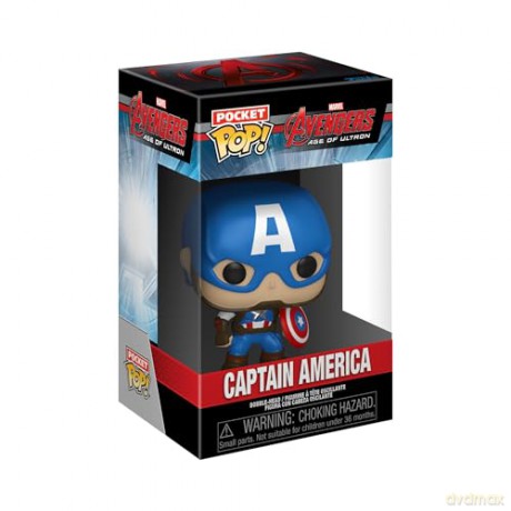 Funko Pocket Pop Tee Child Marvel Captain America Special Edition BobbleHead Vinyl Figure 4cm T-Shirt M