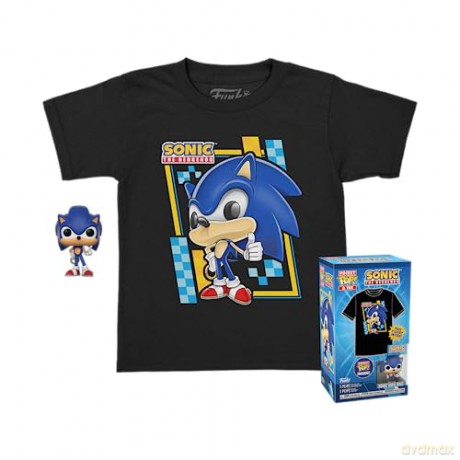 Funko Pocket Pop Tee Child Sonic Flocked Vinyl Figure and T Shirt XL