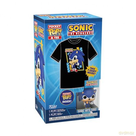 Funko Pocket Pop Tee Child Sonic Flocked Vinyl Figure and T Shirt XL