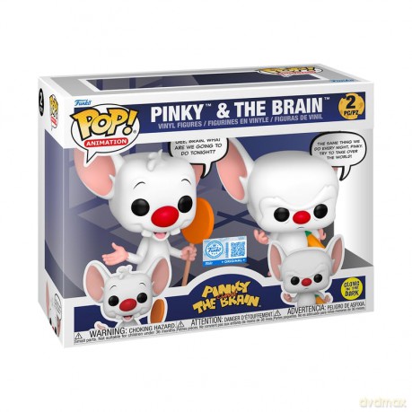 Funko Pop 2Pack Animation Sayings Pinky The Brain Glows in The Dark Special Edition Vinyl Figures