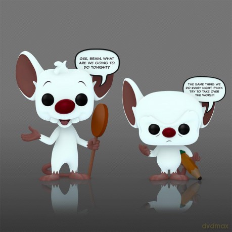 Funko Pop 2Pack Animation Sayings Pinky The Brain Glows in The Dark Special Edition Vinyl Figures