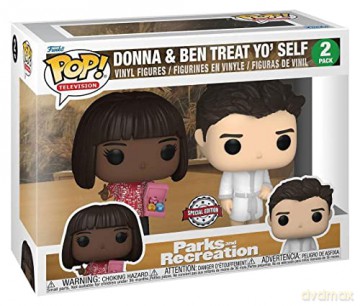 Funko Pop 2Pack Television Parks and Recreation Donna Ben Treat Yo Self Special Edition Vinyl Figures