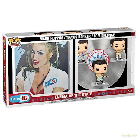 Funko Pop Albums Deluxe Blink182 Mark Hoppus Travis Barker Tom DeLonge Enema of the State 36 Vinyl Figures