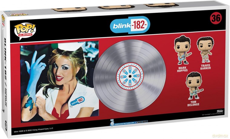 Funko Pop Albums Deluxe Blink182 Mark Hoppus Travis Barker Tom DeLonge Enema of the State 36 Vinyl Figures