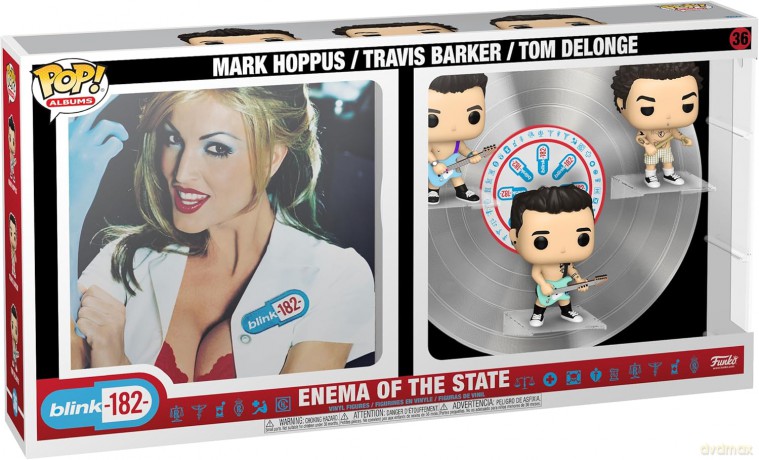 Funko Pop Albums Deluxe Blink182 Mark Hoppus Travis Barker Tom DeLonge Enema of the State 36 Vinyl Figures