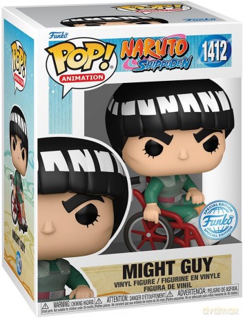 Funko Pop Animation Naruto Shippuden Might Guy White Chrome Special Edition 1412 Vinyl Figure