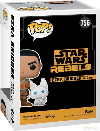 Funko Pop Buddy Disney Star Wars Rebels Ezra Bridger with Loth Cat Special Edition 756 BobbleHead Vinyl Figure